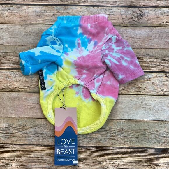 LoveThyBeast Tie-Dye Dog Tee NWT Medium - Picture 4 of 5